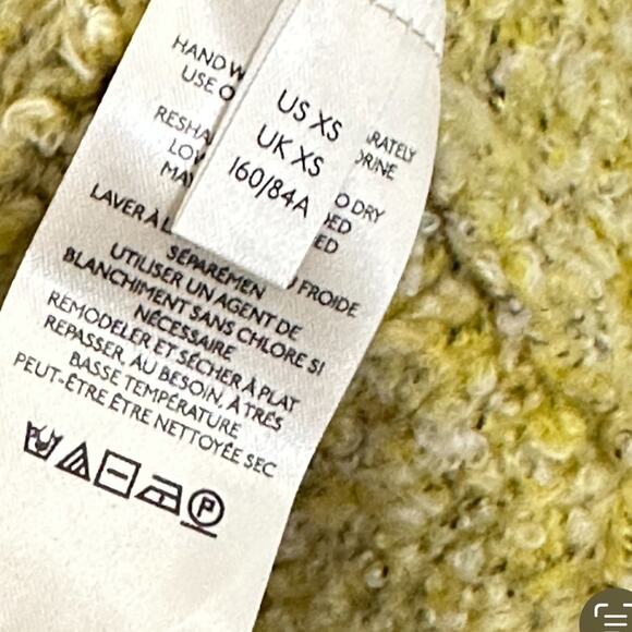 Free People BFF Cowl Neck Yellow Oversized Knit Pullover Sweater Size XS - Picture 5 of 7